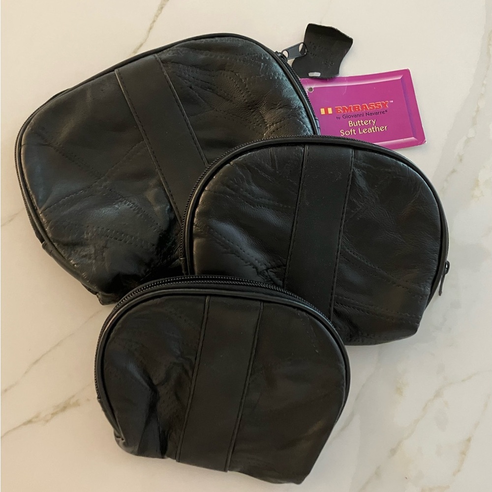 NWT Embassy by Giovanni Navarre Genuine Leather Purse Set